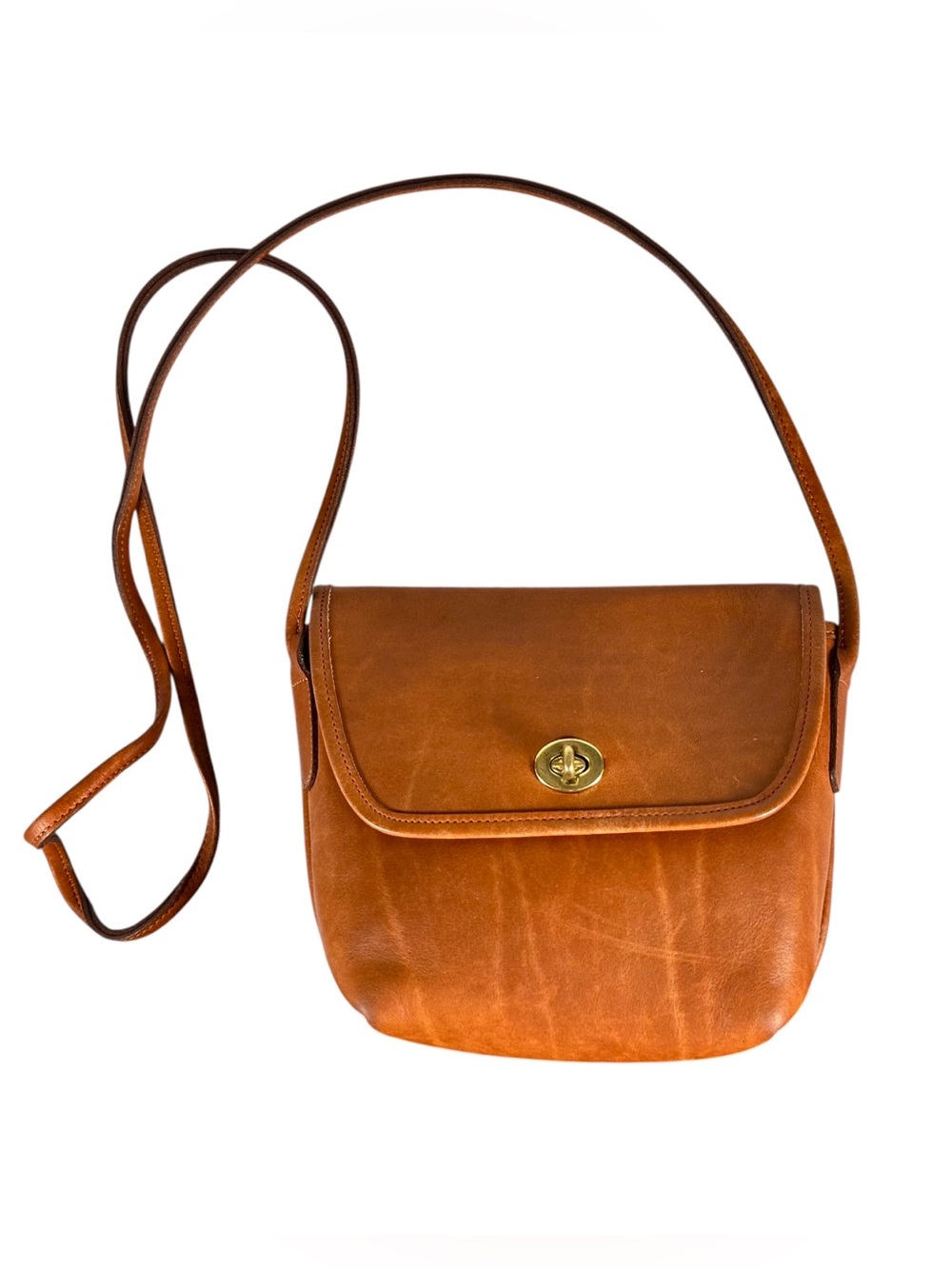 COACH Vintage Quincy Turn-Lock Minimalist Leather Crossbody Bag 9919 - Picture 3 of 8
